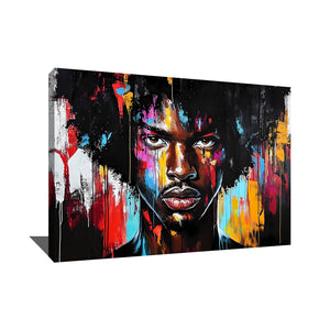 TABLEAU HOMME AFRICAIN COLORÉ
