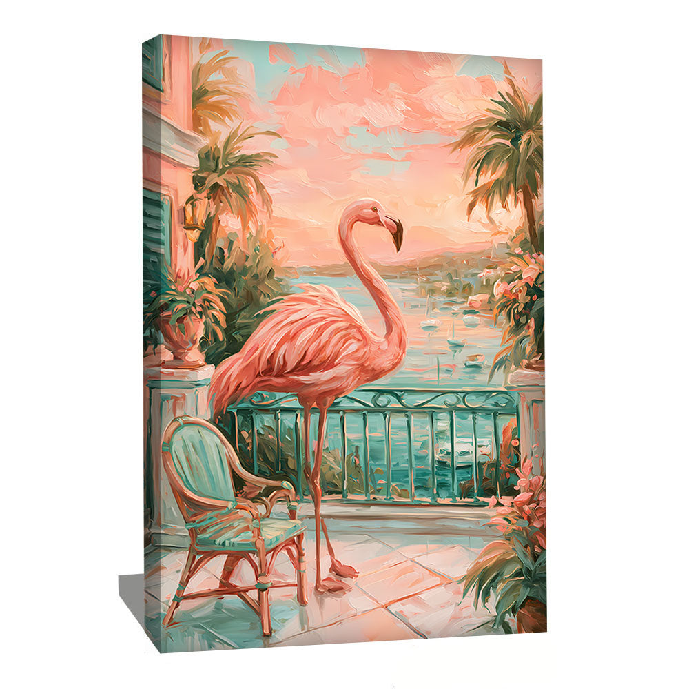Flamant Rose Tableau Peinture