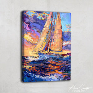 Tableau Voilier en Mer