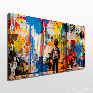 Tableau Triptyque Coloré