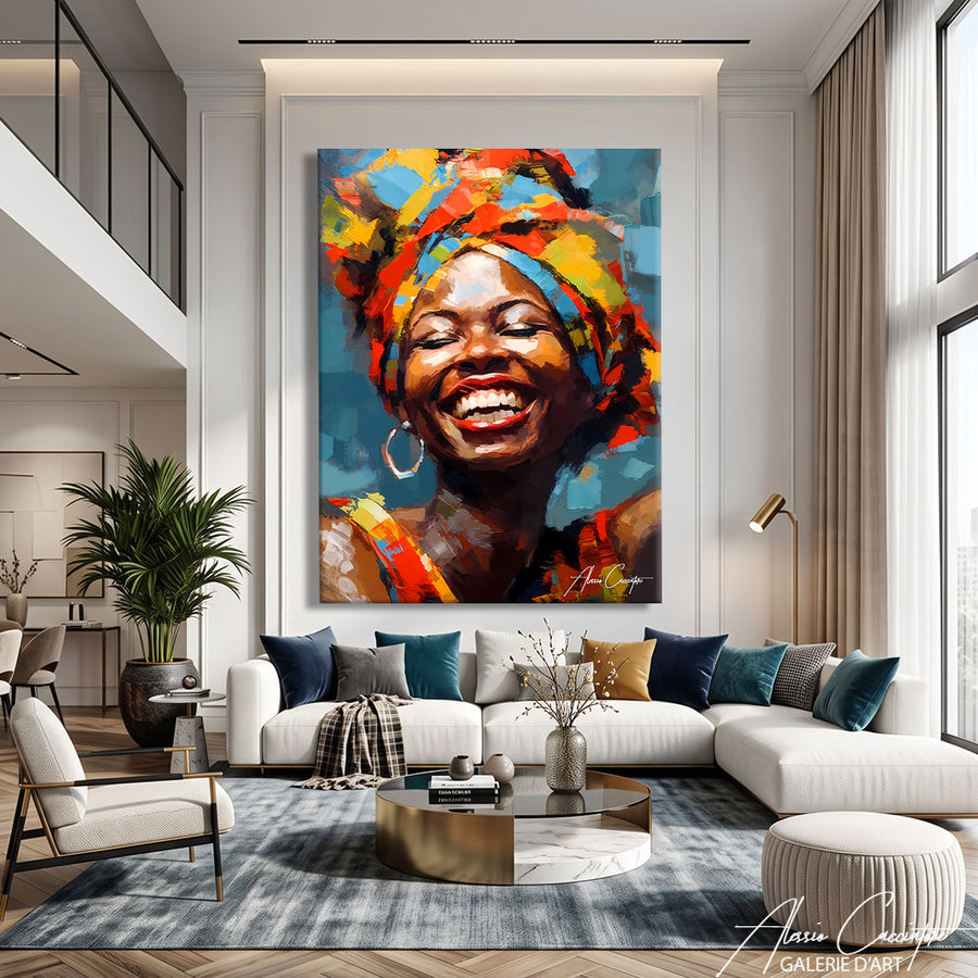 TABLEAU DÉCORATIF AFRICAIN – mise en situation
