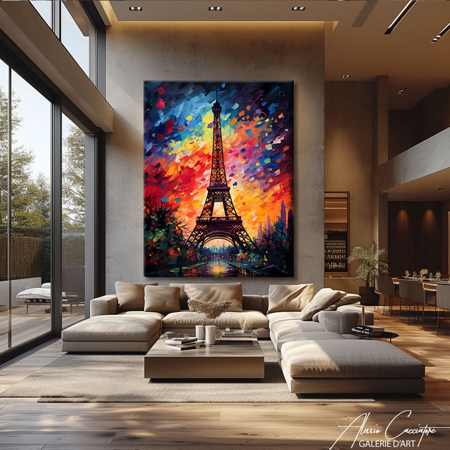 Tableau Toile Tour Eiffel – mise en situation