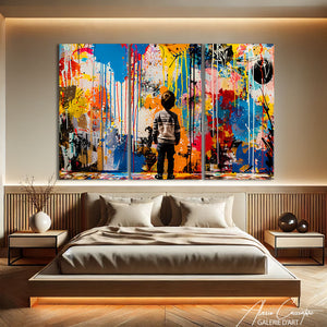 Tableau Triptyque Salon