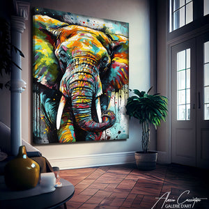 tableau éléphant peinture