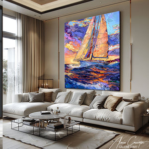 Tableau Voilier en Mer