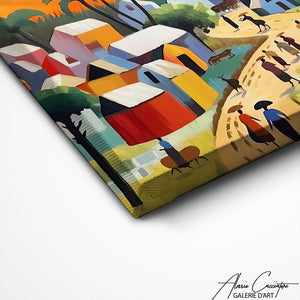 TABLEAU AFRICAIN VILLAGE Alessio Cacciatore