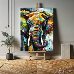 tableau elephant moderne