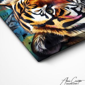 TABLEAU TIGRE PEINTURE Alessio Cacciatore