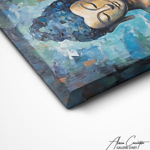 TABLEAU BLEU BOUDDHA Alessio Cacciatore