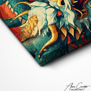 TABLEAU JAPONAIS DRAGON Alessio Cacciatore
