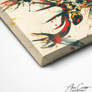 TABLEAU CERF AQUARELLE Alessio Cacciatore