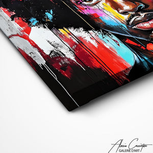 TABLEAU HOMME AFRICAIN COLORÉ Alessio Cacciatore