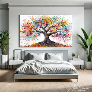 Tableau Peinture Sur Toile Arbre De Vie