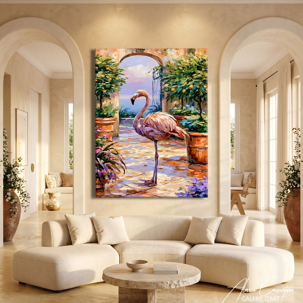 Peinture Flamant Rose Tableau