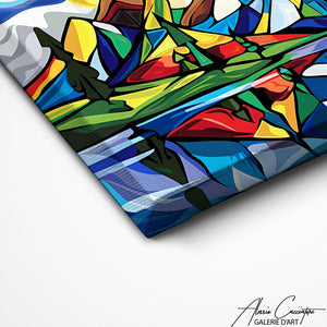 TABLEAU MONTAGNE CUBISME Alessio Cacciatore