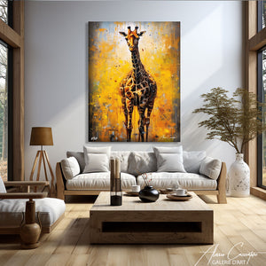 peinture sur toile girafe