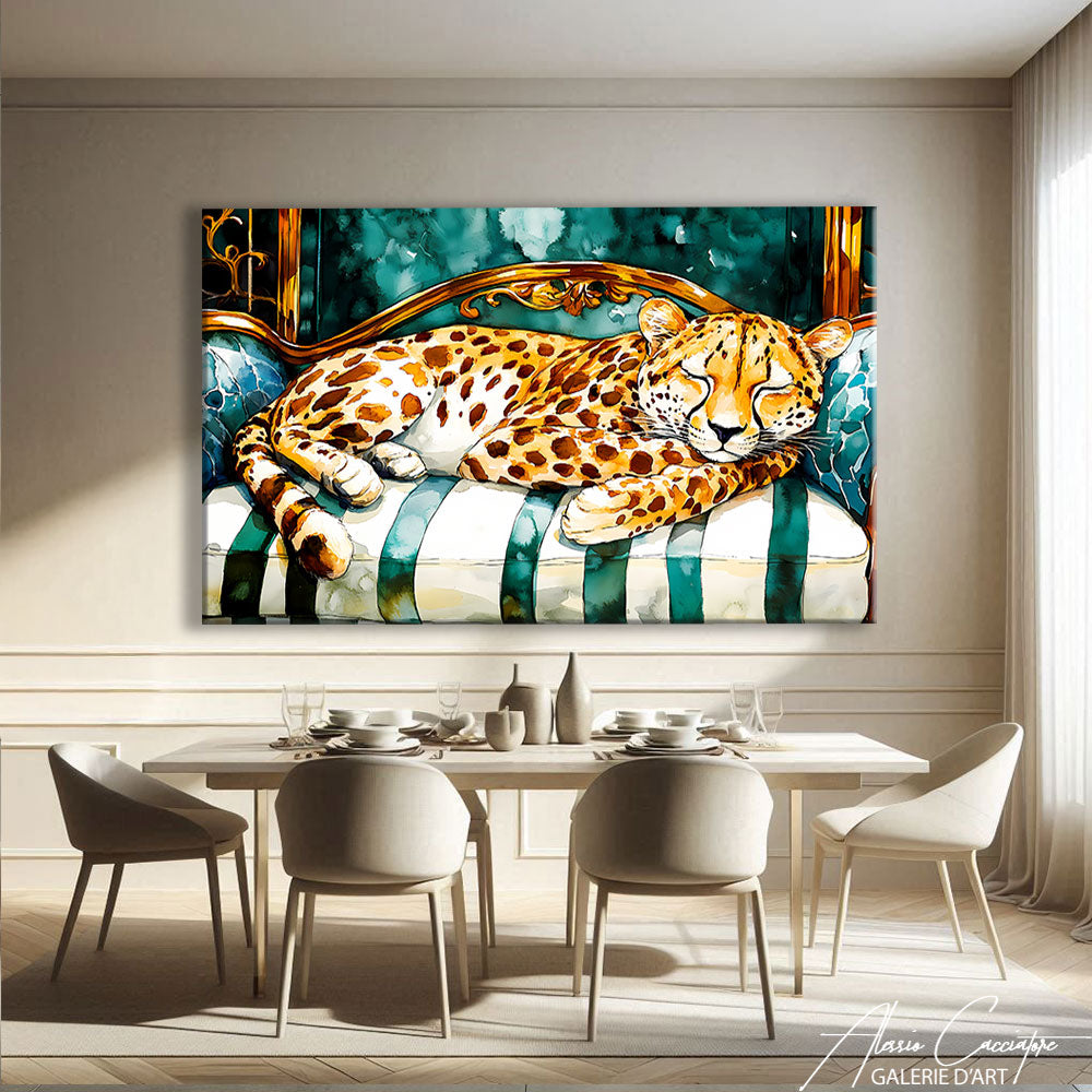 TABLEAU FÉLIN SALON MODERNE