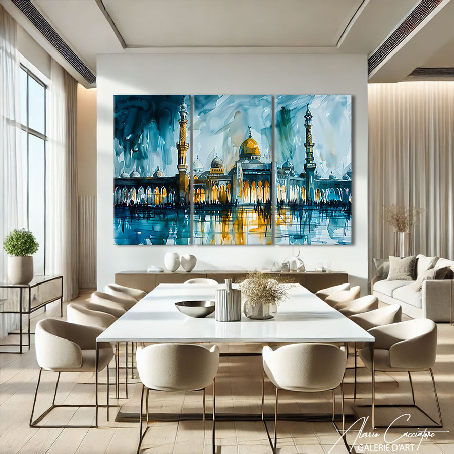 Tableau Triptyque Oriental – mise en situation