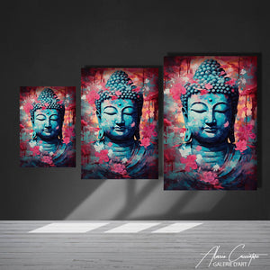 TABLEAU BOUDDHA FLEURS Alessio Cacciatore