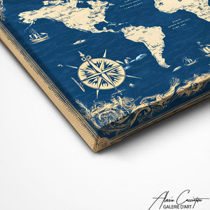TABLEAU CARTE DU MONDE EXPLORATEUR Alessio Cacciatore