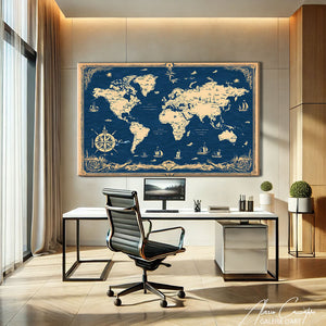 TABLEAU CARTE DU MONDE EXPLORATEUR