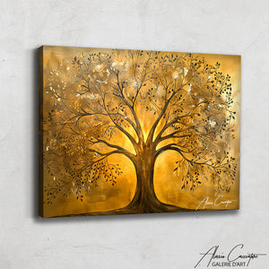 tableau arbre de vie doré