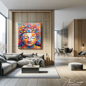 tableau bouddha couleur