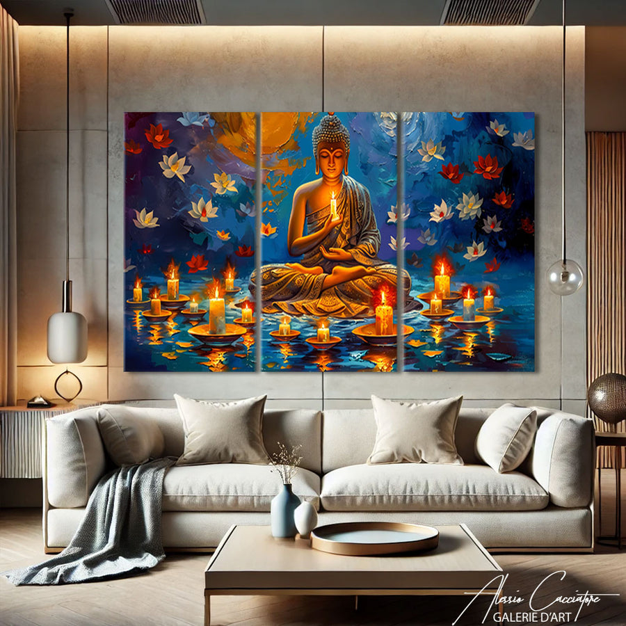 Tableau Triptyque Marine – mise en situation
