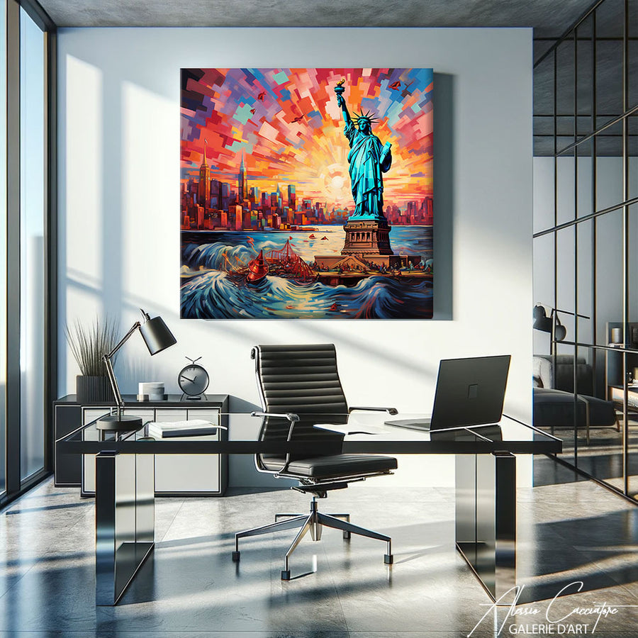 Cadre Peinture New York – mise en situation
