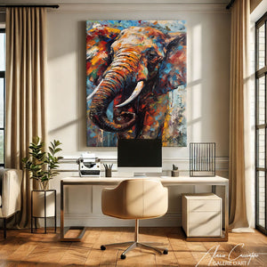 TABLEAU ÉLÉPHANT CONTEMPORAIN Alessio Cacciatore