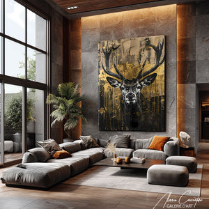 tableau deco cerf