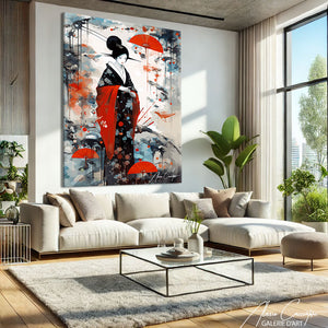 tableau femme geisha
