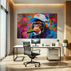TABLEAU COLORÉ SINGE
