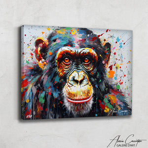 tableau singe contemporain