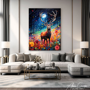 tableau cerf moderne