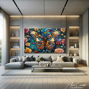 Cadre Papillon Fleur