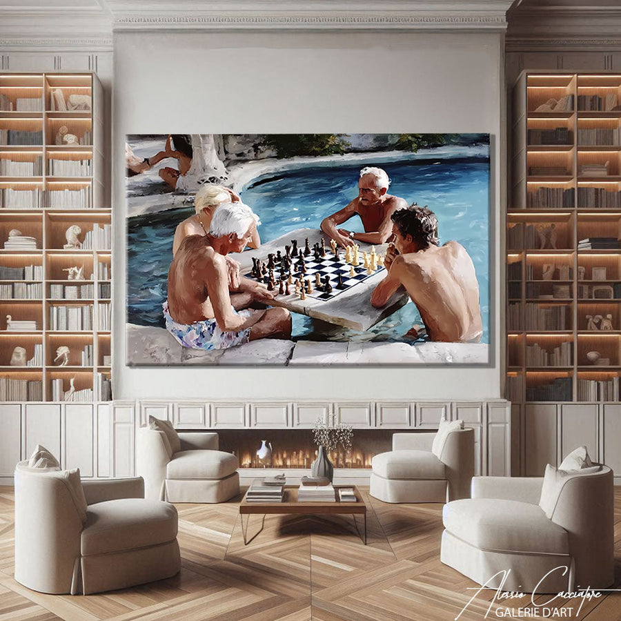TABLEAU CHIC ABSTRAIT AlessioCacciatore – mise en situation