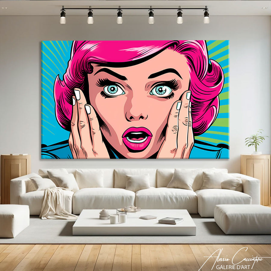 TABLEAU VISAGE POP ART – mise en situation