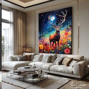 tableau cerf grand format