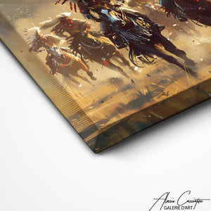 TABLEAU INDIEN GUERRE Alessio Cacciatore