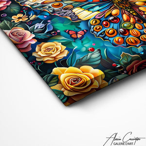 TABLEAU PAPILLON FLEUR Alessio Cacciatore