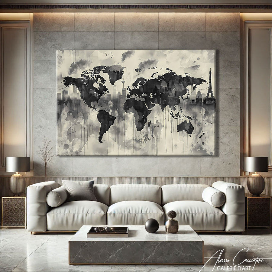 TABLEAU CARTE DU MONDE URBAIN
– mise en situation