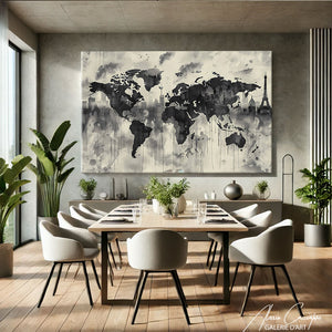 TABLEAU CARTE DU MONDE URBAIN