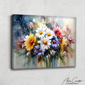 Tableau Fleurs Aquarelle