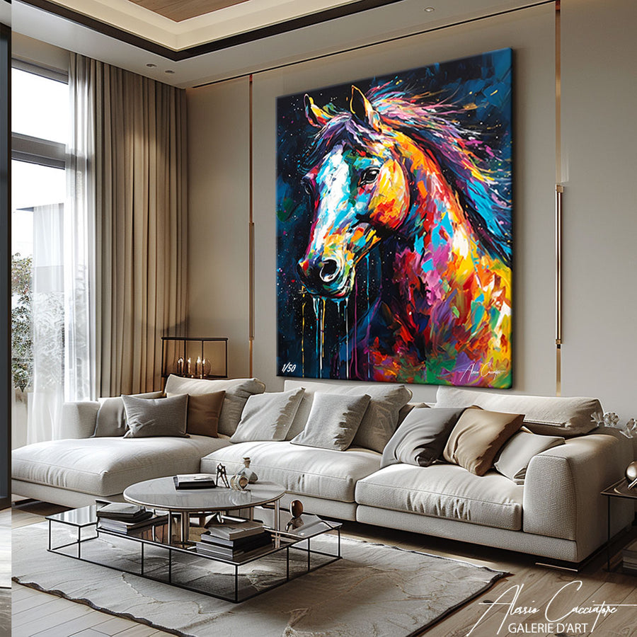 Tableau Cheval Original – mise en situation