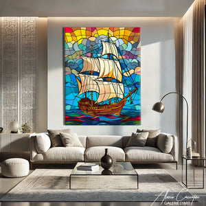 Tableau Bateaux Colorés