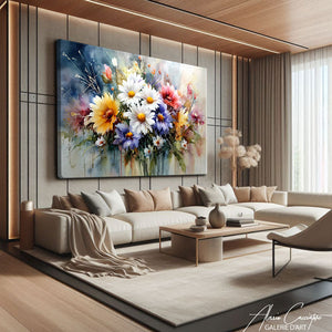 TABLEAU FLEURS AQUARELLE Alessio Cacciatore
