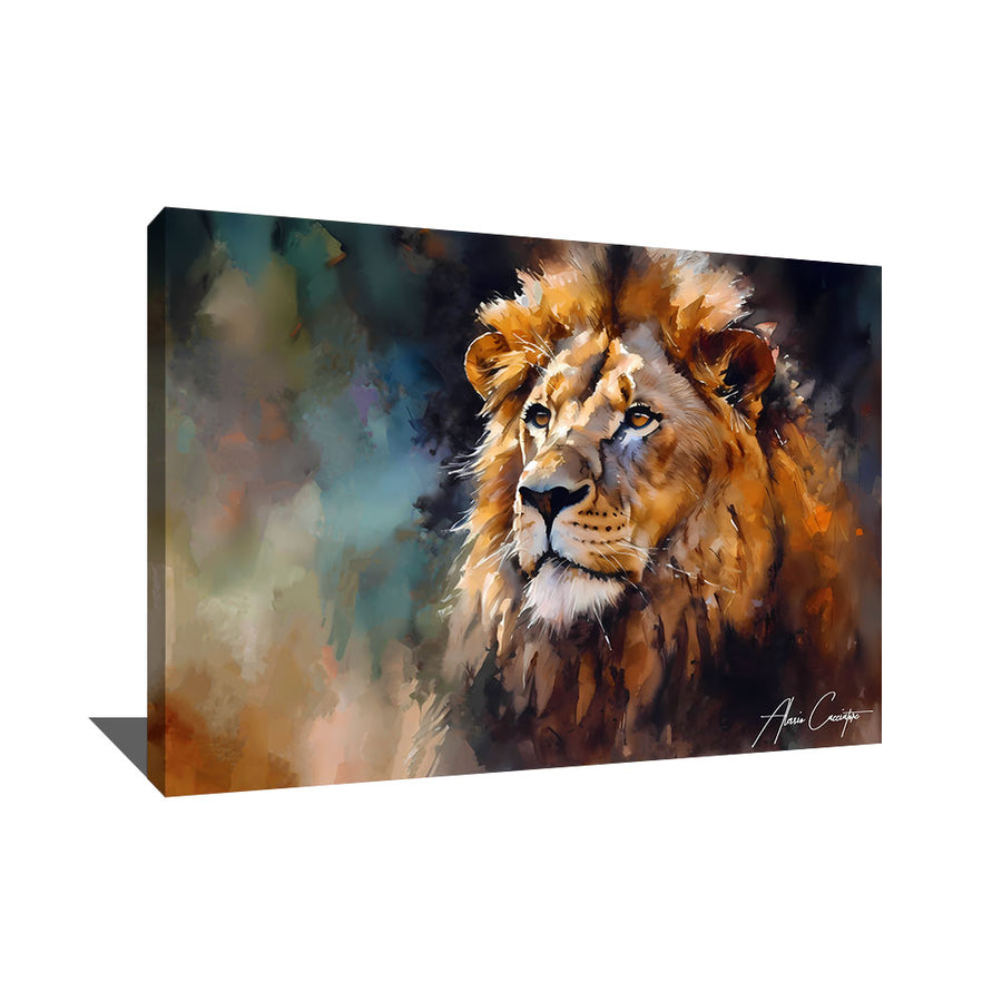 tableau lion