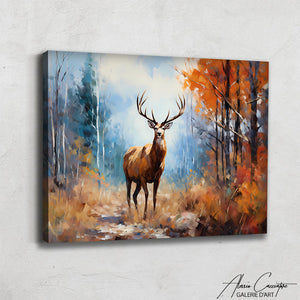 tableau cerf sur toile