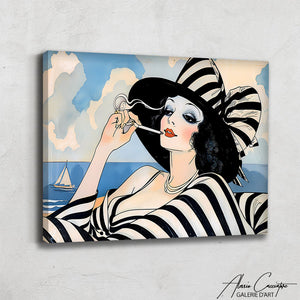 TABLEAU ART DÉCO BLEU